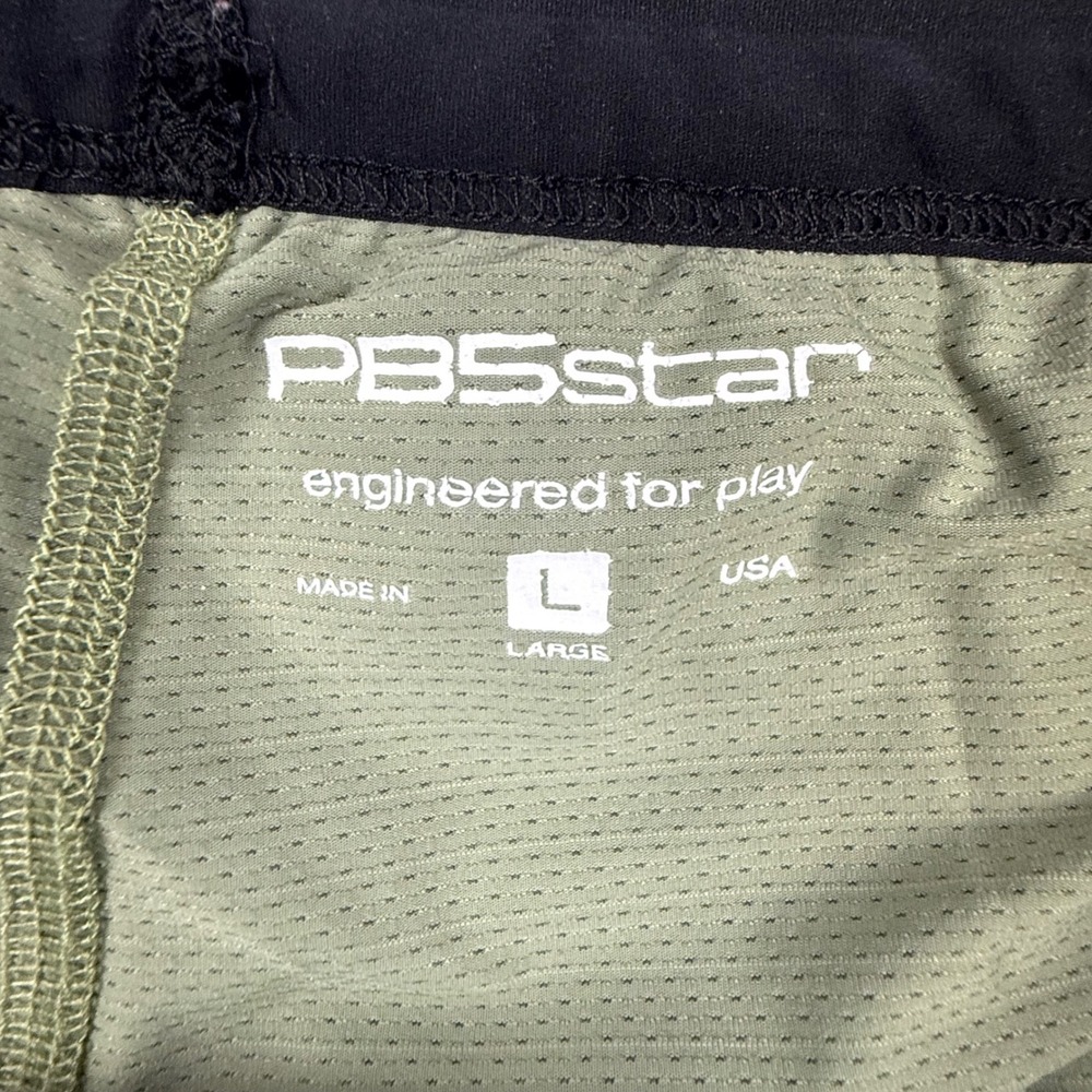 PB5Star Mens Olive Green 2-in-1 Athletic Training Shorts Size Large Pickleball - Picture 3 of 9
